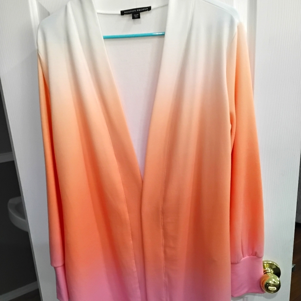 Boston Proper Cream Ombre Cardigan.  NWOT